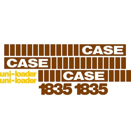 Aftermarket Whole Machine Decal Set with Uni-Loader Decals Fits Case Skidsteer 1835 CASE1835DECALSET